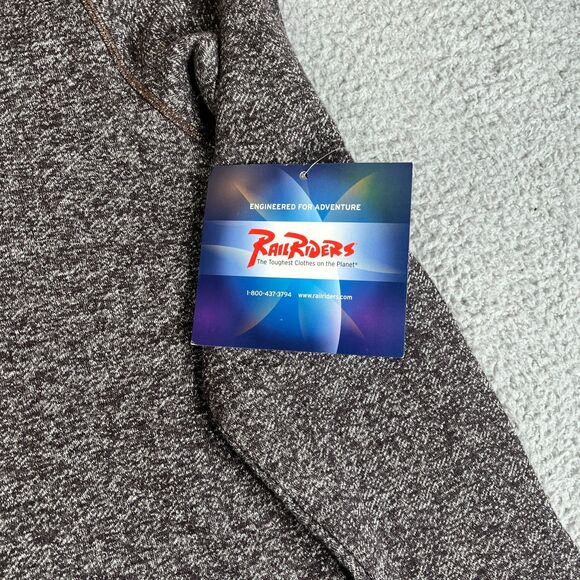 Rail Riders Hemp Sweater Mens L Brown Cotton 1/4 Zip Pullover Sweatshirt Hiking - Picture 4 of 13